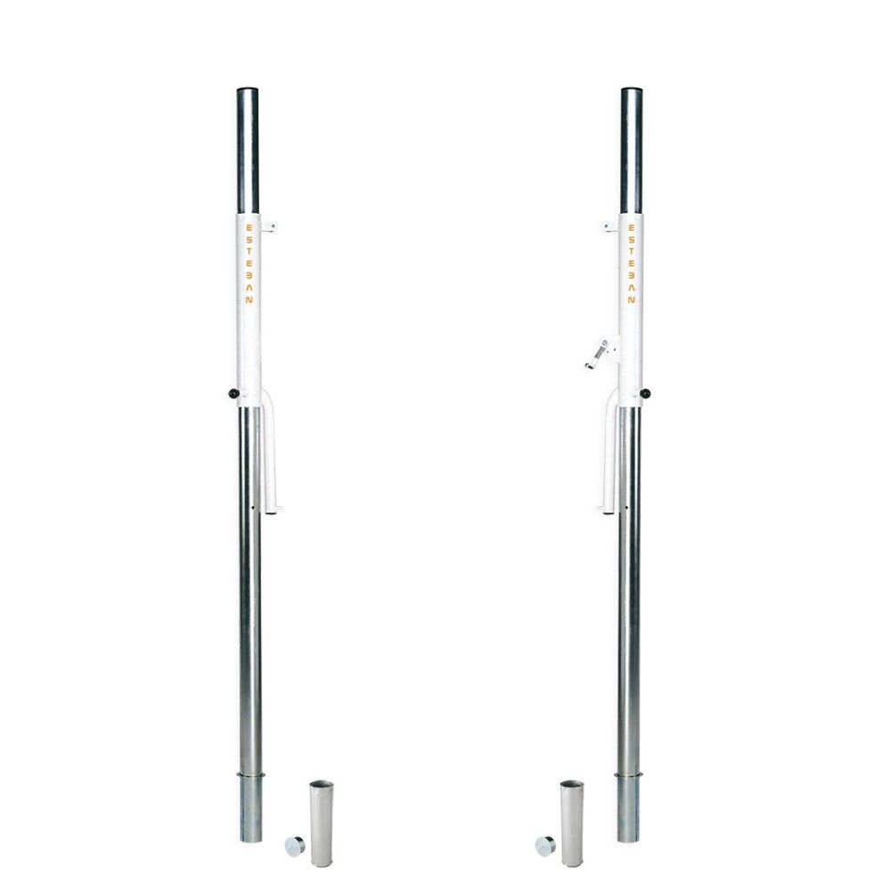 juego-de-postes-voleibol-fijos-trasladables-badminton-tenis-6-alturas-graduables