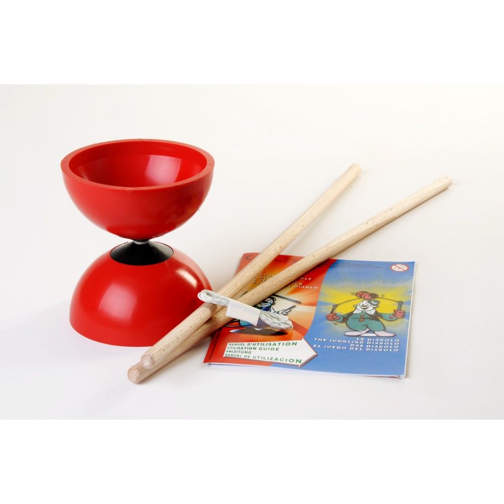 Material deportivo para educacion fisica. lote de 5 di&aacute;bolos iniciaci&oacute;n r&iacute;gido alser. di&aacute;bolo con alma de acero muy resistente. se sirve con sticks/palos de madera e instrucciones de uso y trucos. dimensiones: junior O 10 X alt. 11 cm / senior O 11,5 x alt. 12,5 cm. Disponible en 4 colores.