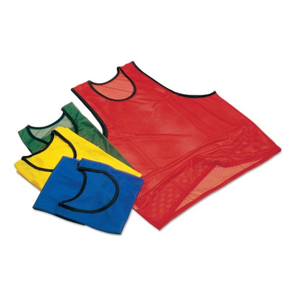 Material deportivo para educacion fisica. Peto deportivo cerrado en tela de malla rejilla, material: 100 % polyester soft muy resistente, disponible en talla: s / m / l / xl, disponible en 6 colores: azul, rojo, verde fluo, amarillo fluo, naranja, morado-lila.
